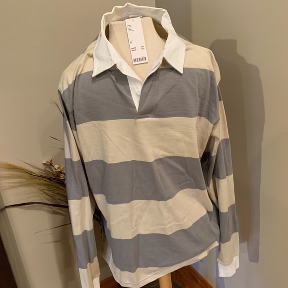 Urban Outfitters Mens Long Sleeve Polo - Picture 1 of 4